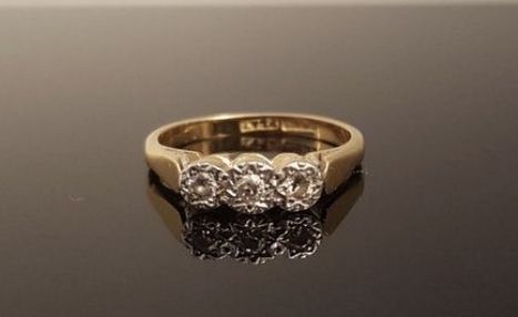 Anelli: Brillantring Gr. 56 Gelbgold 750 – Usato da Wiesendangen venduto da A1R1 2