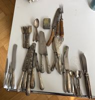Besteck Set antikes Silber versilbert 42 Teile