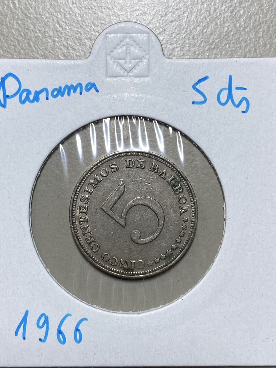 Alle Münzen: Panama - 5 cents - 1966 – Gebraucht aus Payerne von Mike1682