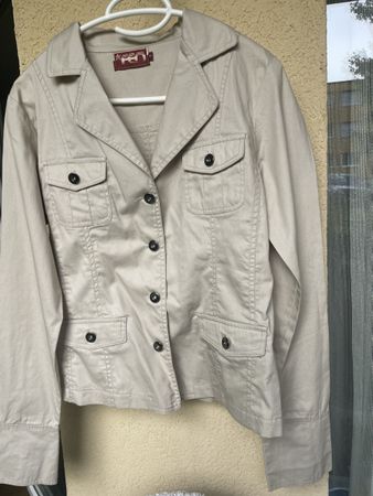 Damen Jacke Beige Gr. M Übergangsjacke