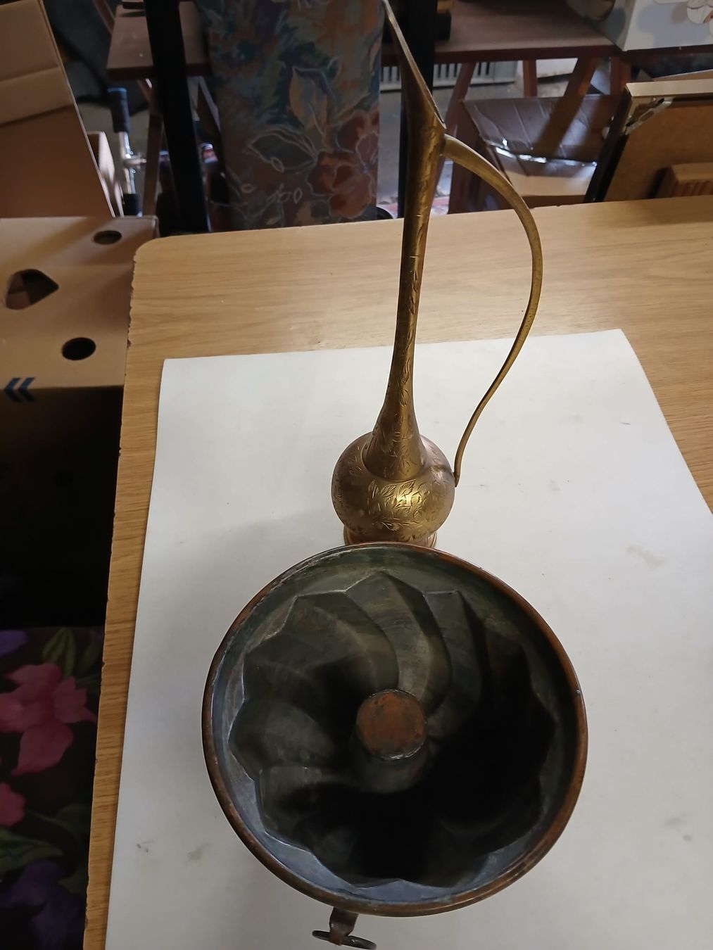 Vasen & Gefässe: Kupfer Guggelhopf Form und Messing Vase – Gebraucht aus Obfelden von Buddha24 1