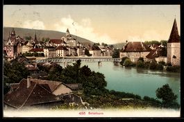 Solothurn, Stadtansicht mit Aare und Br