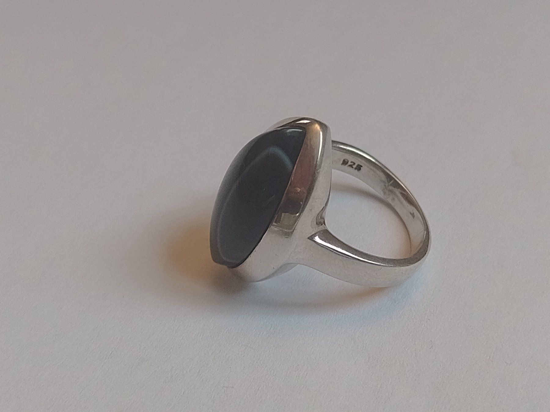 Ringe: 925 Silber Damen Ring mit schönem Edelstein schwarz – Gebraucht aus Baden von TellsKuchenhaus 2