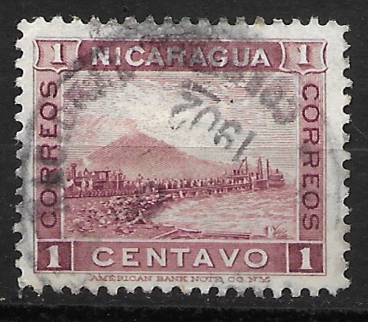 Tutti i francobolli: Nicaragua 1900: Vulkan Momotombo – Usato da Zürich venduto da Rainstamps