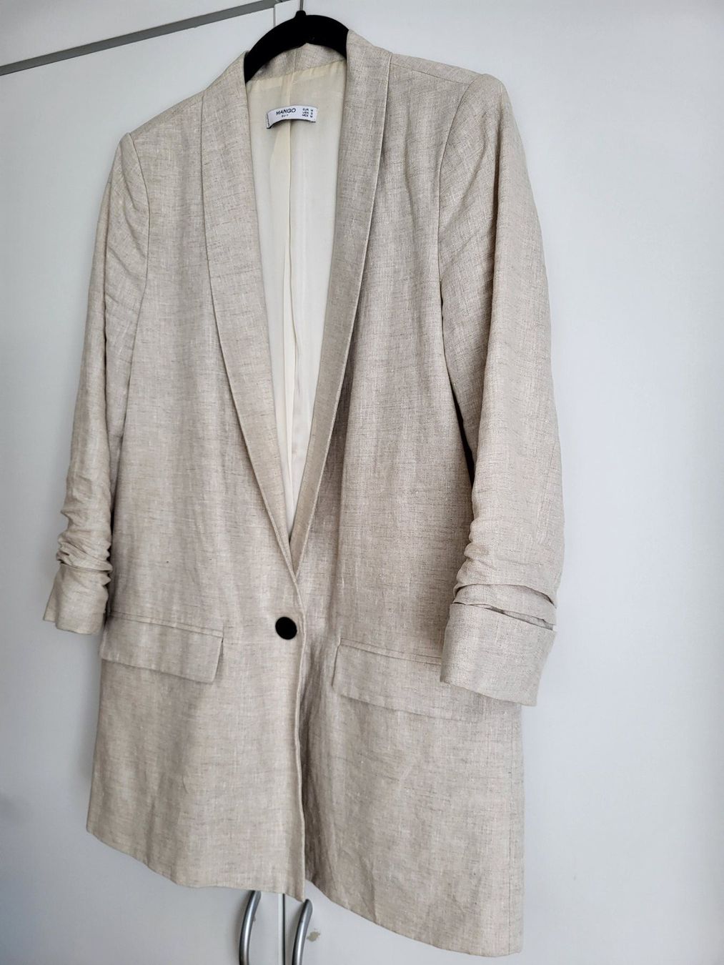 Mango Completi & Tailleur: Mango Damen Blazer&Kleid, Gr. M - beige, 100% Leinen – Usato da Baar venduto da clar6 1