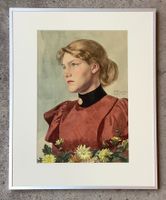 Rudolf Münger: Original-Malerei Aquarell/Guache, von 1897