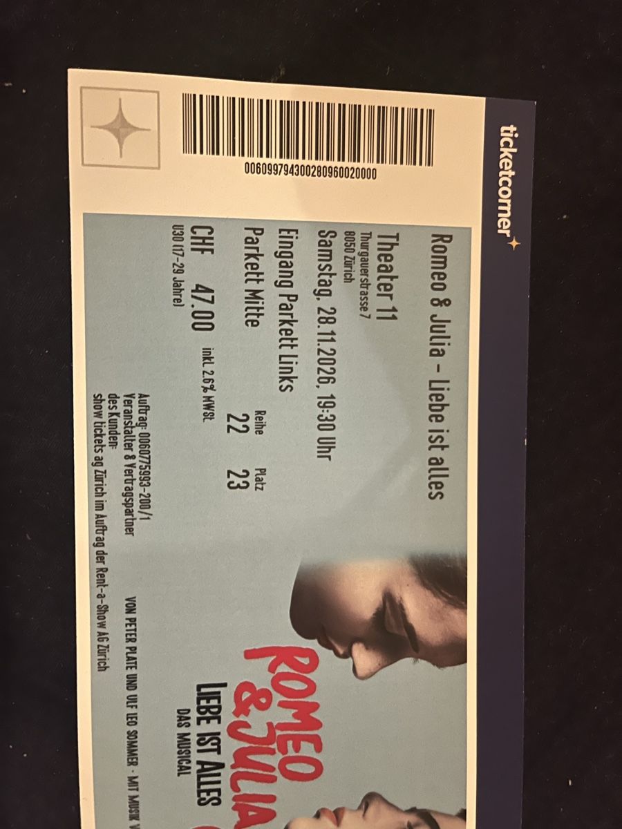 Billets: Musical Tickets – Neuf avec emballage d'origine à Ennenda par mir_bx27 2