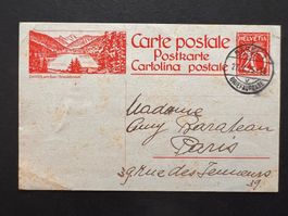 Postkarte 1925 mit Aufdruck Davos  (P804)