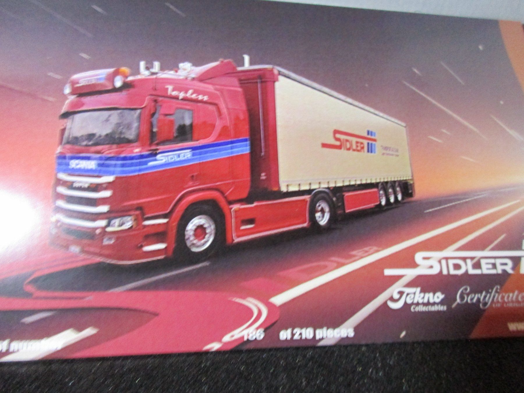 Tekno Kit di modellismo & Modellini statici: Tekno  1:50  Scania  Sidler Transport Cham – Nuovo e nell'imballaggio originale da Ennetmoos venduto da Truckdiver 6