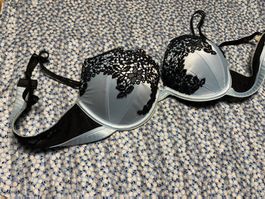 Chic Reggiseno di Raso con Pizzo-tg80A