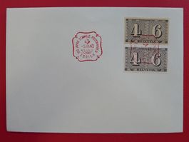 1943: W15 +Nr.258, Block-Ausschnitt adressloser Brief.