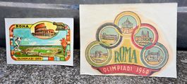 Original OLYMPIA Rom 1960 Kofferaufkleber & Sticker 558 unge