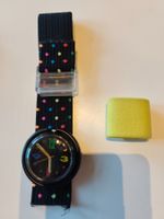 Pop Swatch schwarz mit farbigen Punkten