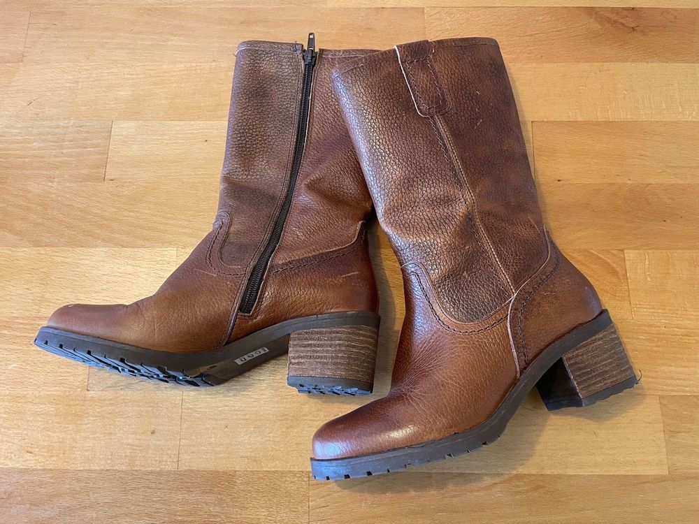 Mark Todd Masterton Stiefel – Wasserdicht, Nubuk Leder, Cognac/hellbraun, Damen Größe 3/42