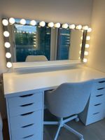 CHAISE DE BUREAU pivotante gris/blanc