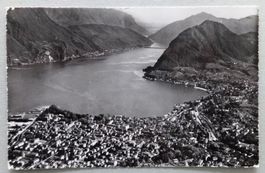 Lugano col Monte S. Salvatore - Veduta aerea