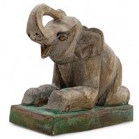 Antike Indische Holzfigur 19 Jh.