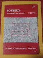 Landkarte der Schweiz Bözberg mit Kilometernetz