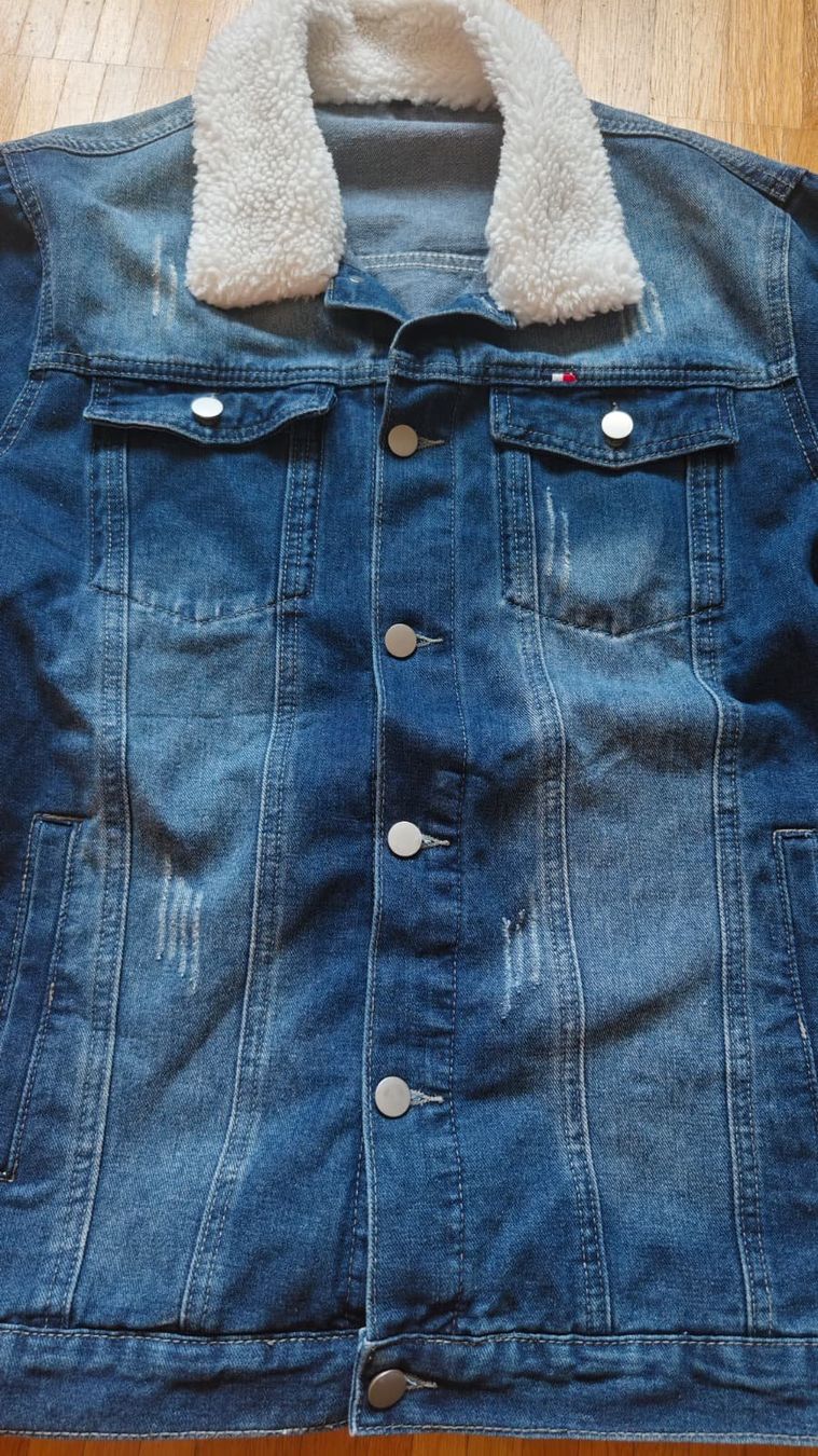 Giacche: Denim Sherpa Trucker Jacket mit Teddykragen – Usato da Jona venduto da Kapuzinermoench 3