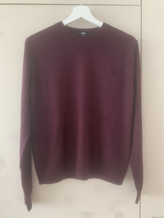 Uniqlo Kaschmir Crewneck Pullover Burgunderrot Gr M