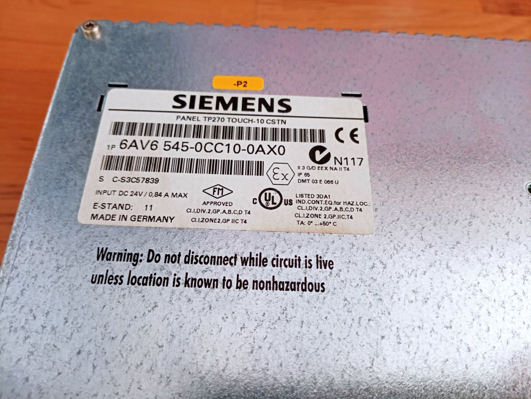 Siemens Componenti elettronici: Siemens SIMATIC TP 270 10" / 6AV6545-0CC10-0AX0 – Usato da Ufhusen venduto da HKSC 2