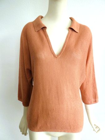 NILE Leinen Feinstrick Sommer Pullover, Gr. S