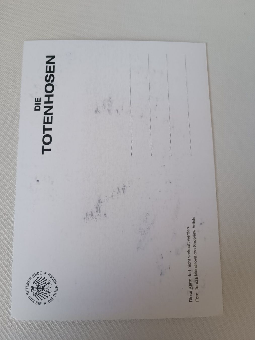 Autogramme: Die Toten Hosen - handsignierte Autogrammkarte – Gebraucht aus Menziken von Autogramme 1