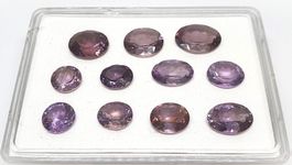 Lot 53.95 ct Améthystes Tailles diverses - CERTIF. 860.- Fr.