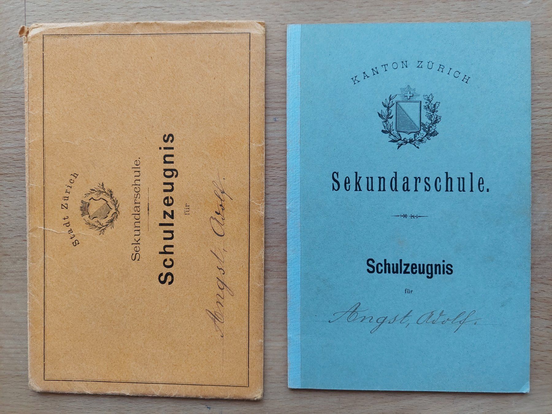 Documenti: Antikes Schulzeugnis Sekundarschule 1897 – Usato da Obfelden venduto da Foto_Bild_Kunst_Buch