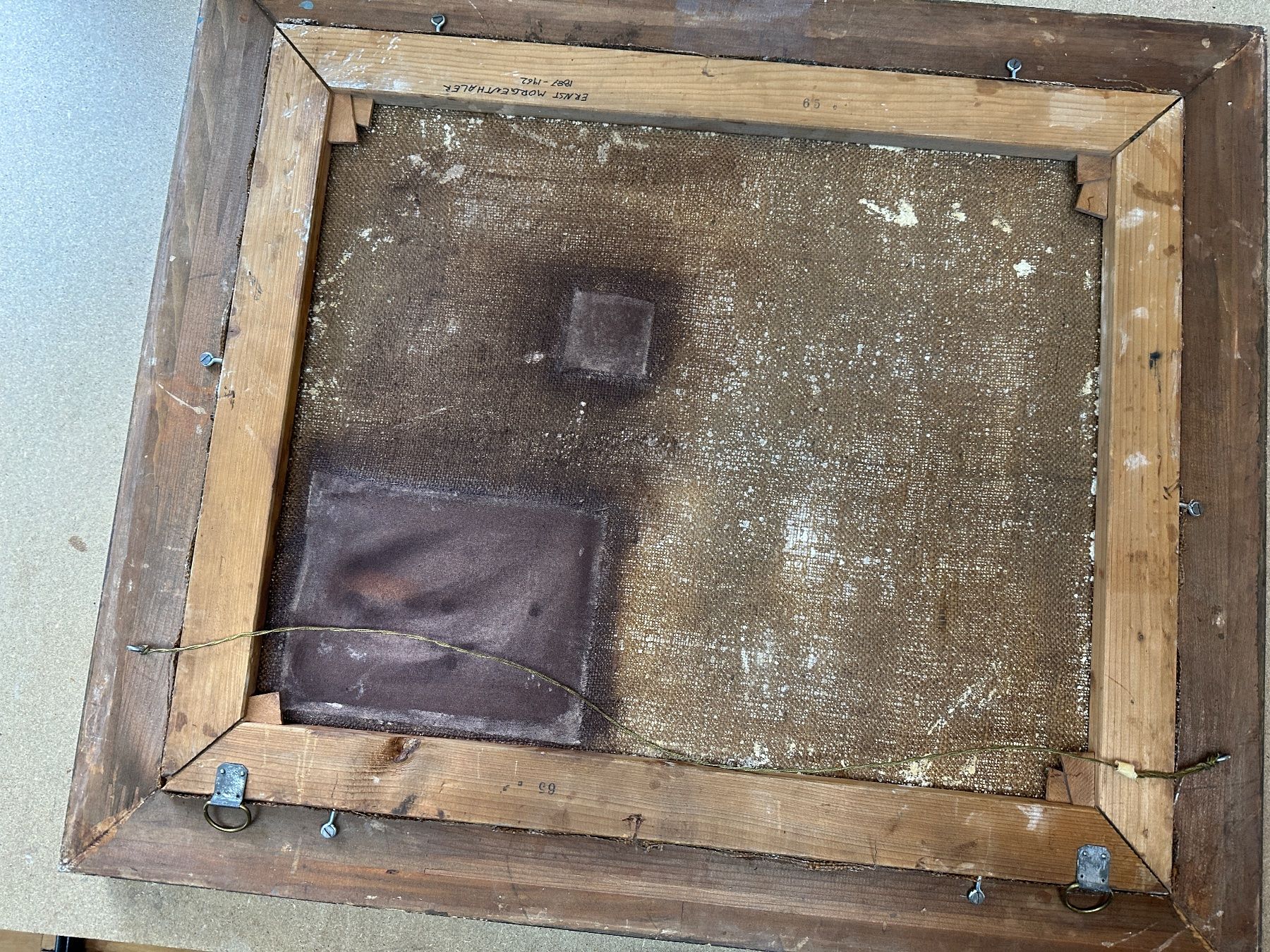 Dipinti: Gemälde Ölbild Monogramm E.M. im Rahmen Restaurationsspuren – Usato da arlesheim venduto da Art.en1 3
