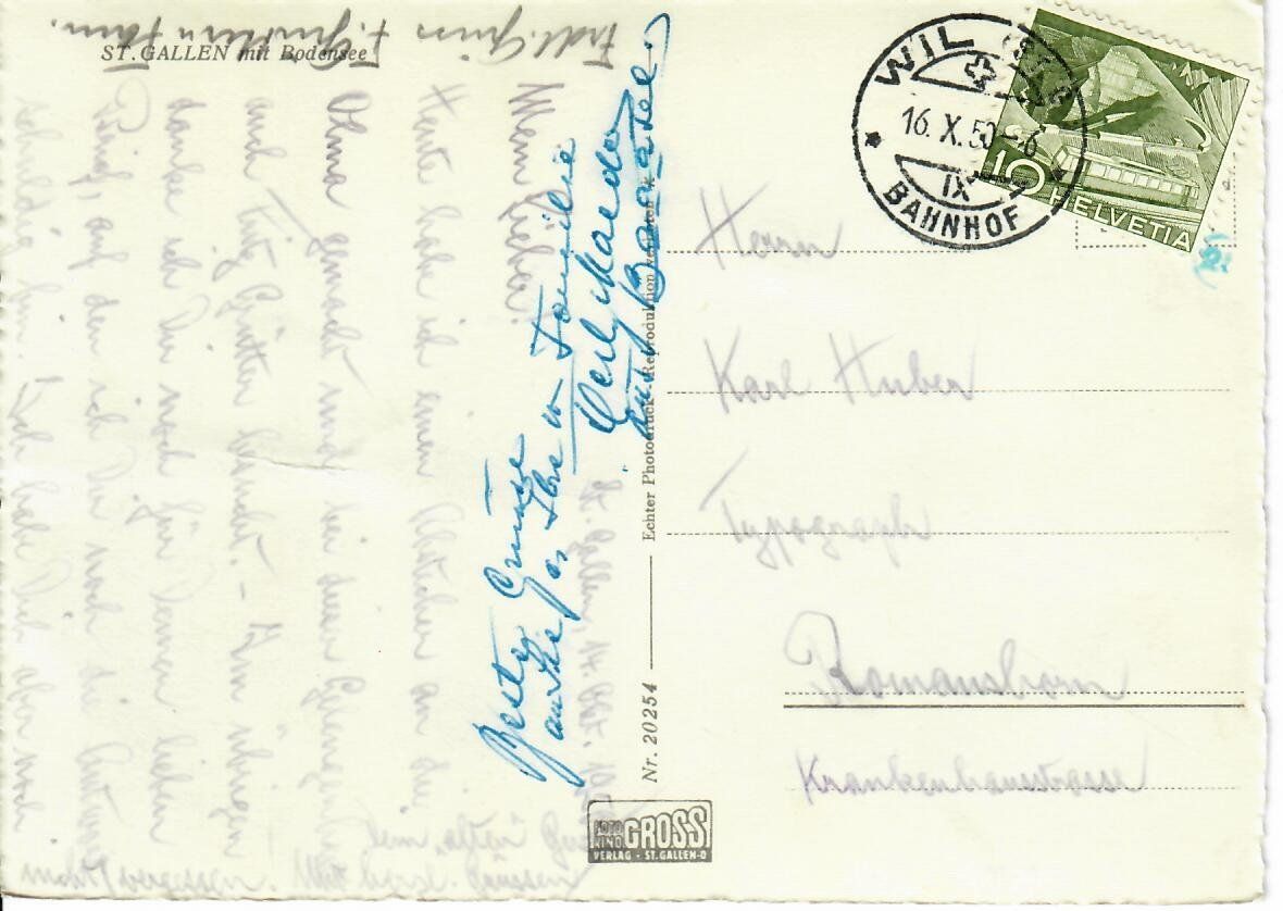 Ansichtskarten: St.Gallen – Gebraucht aus Hochdorf von Ziegel-16 1