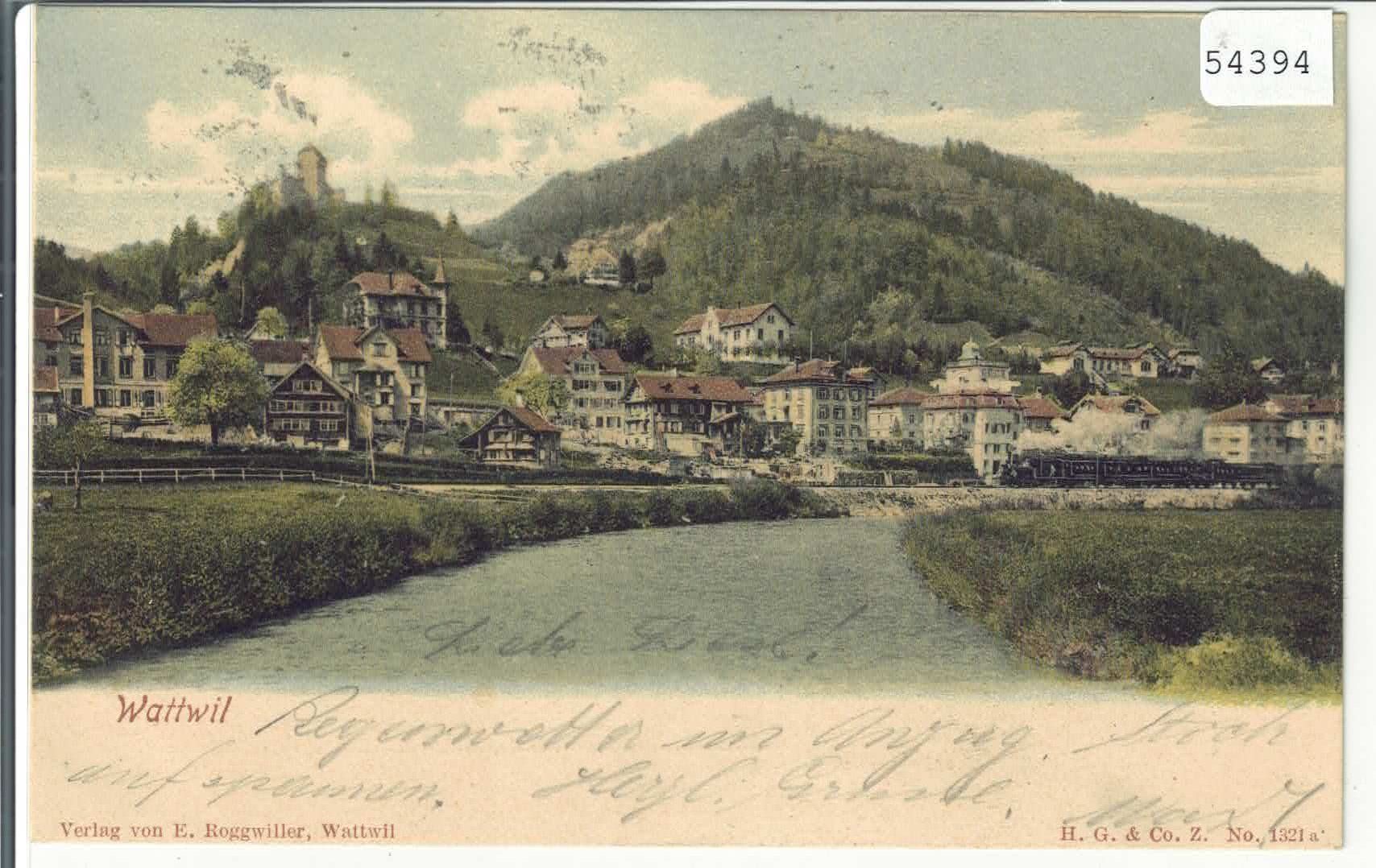 Cartoline postali: Gruss aus Wattwil - Generalansicht – Usato da Ettingen venduto da Kartenplanet