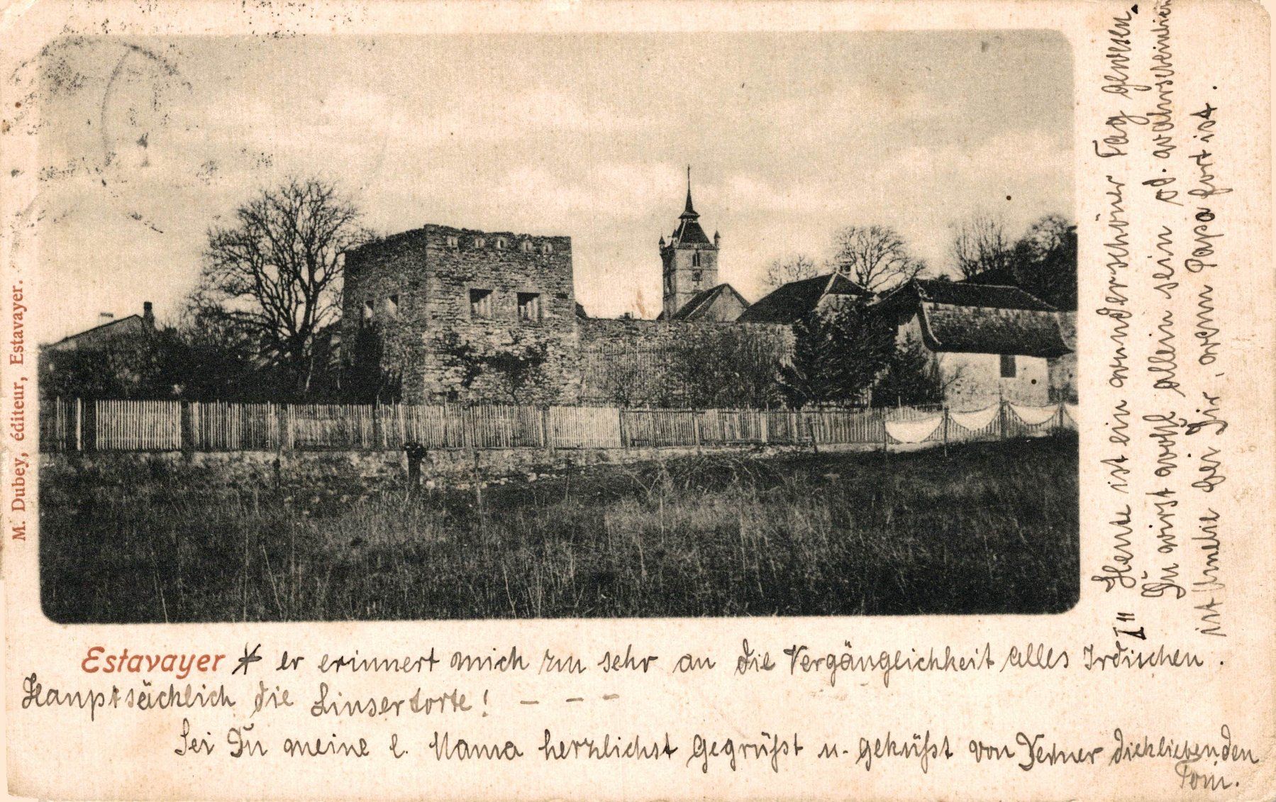 Cartes postales: Estavayer. Schloss Chenaux – D'occasion à Bronschhofen par Astore
