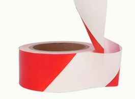 Absperrband rot/weiss, 50m Rolle