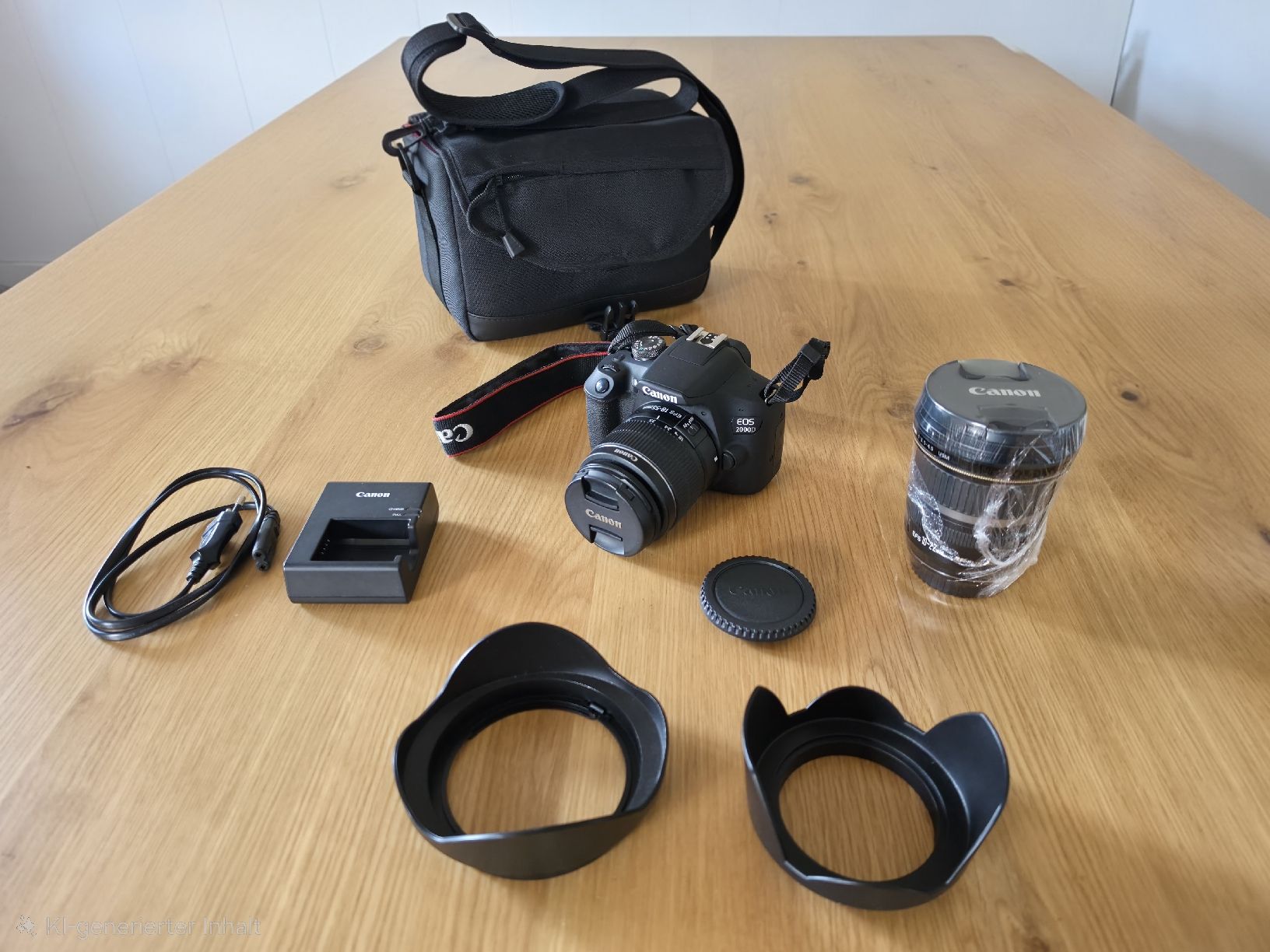 Canon Kamera: Canon Camera EOS 2000D mit 18x55 und Weitwinkel Objekt u.v.m – Neu (gemäss Beschreibung) aus Zwieselberg von V897 1