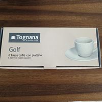Tognana Espresso Tassen Golf 6er Set weiss  (Neu)