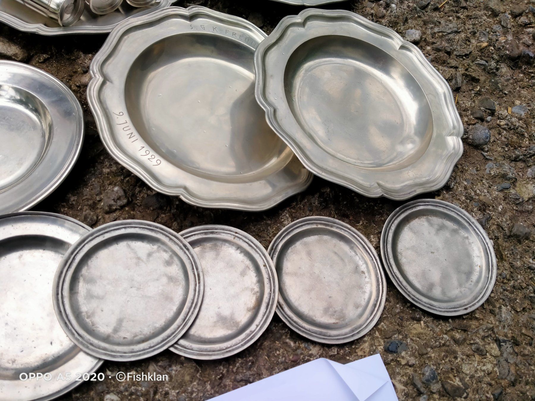 Set di piatti: 6.5kg ZINN Waren / Räumung Flohmarkt – Usato da Küssnacht am Rigi venduto da WorthPoint 5