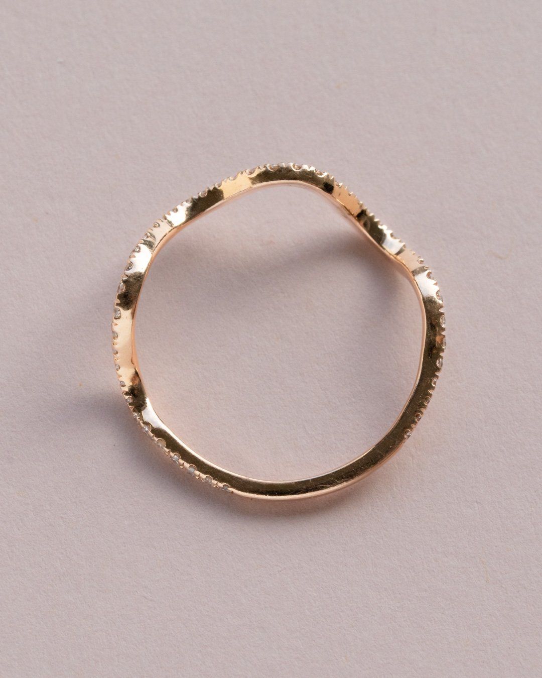 Anelli: 18ct rose gold and diamond set "wave" ring – Usato da Genève venduto da Prometheus_Watches 3