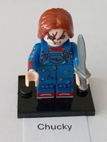 Horror-Figur Chucky, die Mörderpuppe,Mini-Steckfigur, Lego