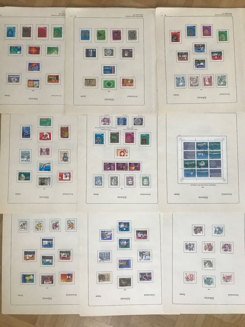 Alle Briefmarken: Schweizer Briefmarkensammlung ab 1907 - 1987 – Gebraucht aus stäfa von brandy66 7