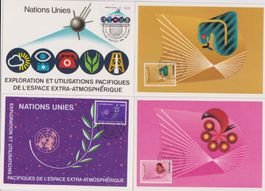 4 Maximumkarten Nations Unies 1982
