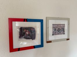 2 ROLF KNIE-Bilder mit Objektrahmen