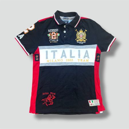 Vintage Italia Milano embroidered polo t-shirt (ralph lauren