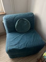 Sessel bzw. Bettsofa  petrol Samt gebraucht
