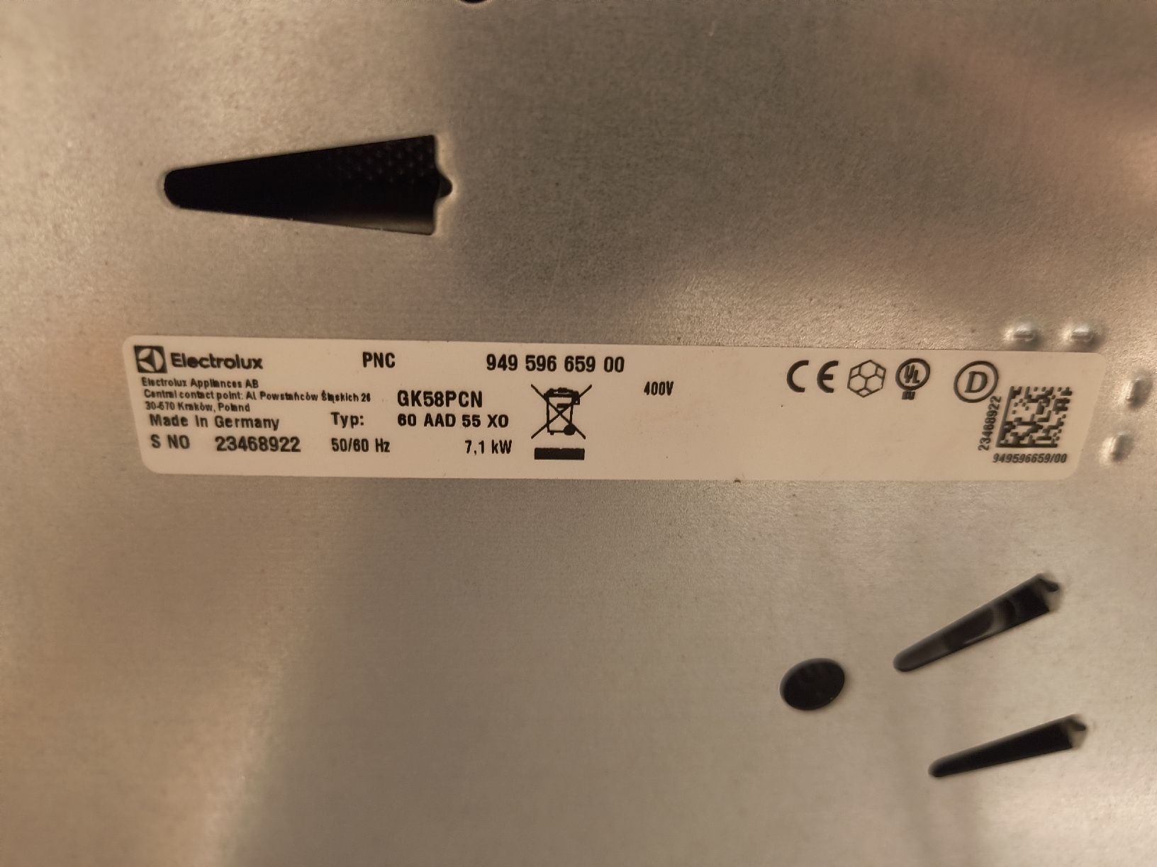 Electrolux Cucine: Glaskeramik Kochfeld Electrolux GK58PCN – Usato da Ziefen venduto da Shooter88 3