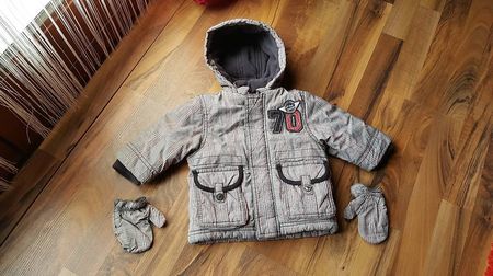 Winterjacke mit Handschuhen Gr. 68 von s.Oliver