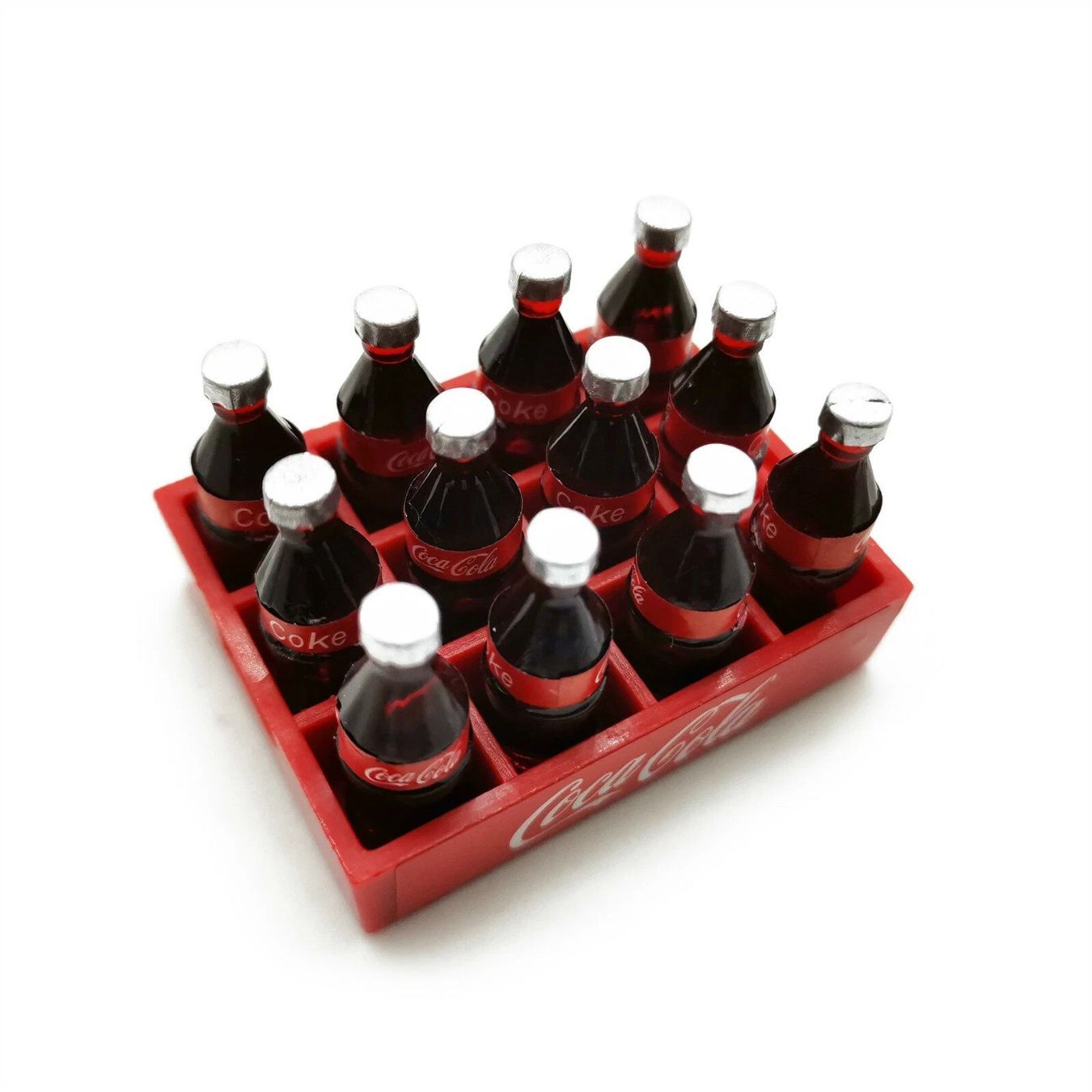 Puppenhäuser & -möbel: 4 Coca Cola Harassen mit je 12 Mini Flaschen für Puppenstube – Neu und originalverpackt aus Spiez von Mlandcruiser 1