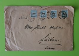 Cuvert fra. mit 80 Milliarden Reichsmark am 29.11.1923 / 334