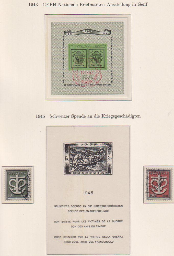 Tous les timbres: Genferblock gestempelt, plus 2 Marken. – D'occasion à Dornach par kloster33