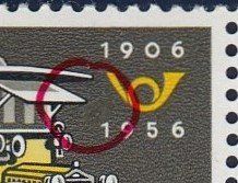 324.3.** Ret. über der Ziffer 1 von 1956, C111, 25. Marke